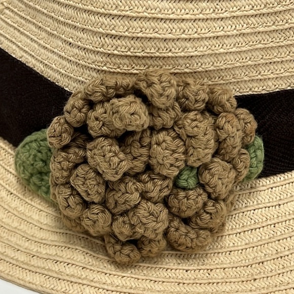 Toucan Women’s Toyo Straw Hat with Crotchet Detailing - Picture 2 of 7